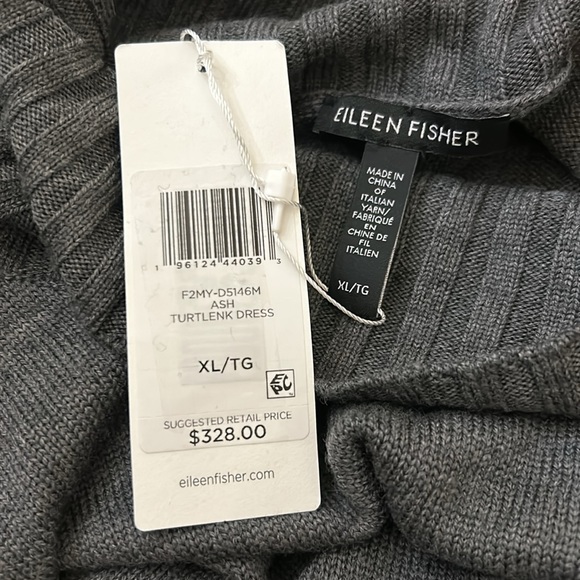 NWT EILEEN FISHER Merino
Jersey Turtleneck Dress in
Regenerative Wool - Picture 10 of 10